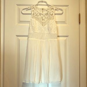 White Sleeveless Mini Dress